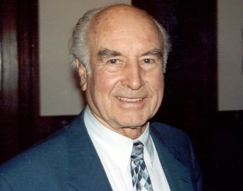 A colour portrait of the elderly Swiss chemist Albert Hofmann, October 1993.