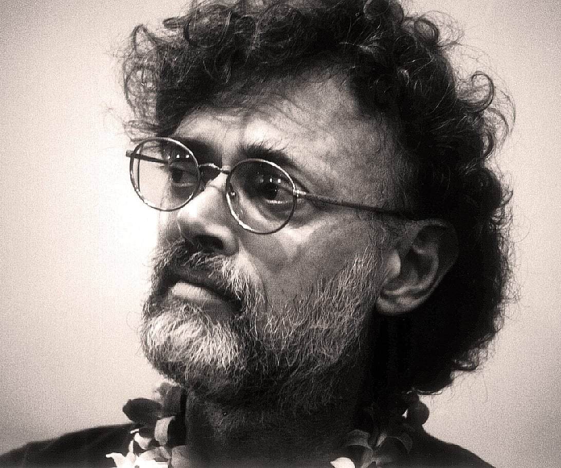 Terence McKenna speaking during a panel discussion in 1999.